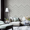 Gray Large Modern Chevron 3D Embossed Wallpaper, Modern Rich Textured Wallcovering - Walloro High End Wallcoverings & More