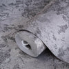 Gray Rustic Abstract Farmhouse Wallpaper, 3D Embossed Weathered Solid Color Wallcovering - Walloro High End Wallcoverings & More