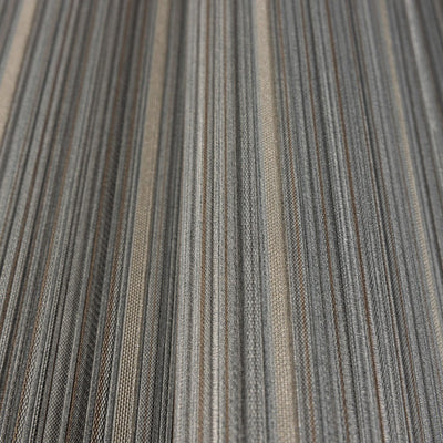 Gray Thin Striped 3D Embossed Wallpaper, Stylish Fabric Like Patterns Wallcovering - Walloro High End Wallcoverings & More