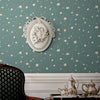 Green Floral Blossom Embossed Wallpaper, Flower Branches Chinoiserie Wallcovering - Walloro High End Wallcoverings & More