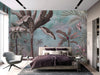 Green Modern Luxury Tropical Wallpaper, Swan, Non-Woven Custom Wall Mural, Non-Adhesive, Washable, Decorative, Removable, Home Decor Wall Art - Walloro High End Wallcoverings & More