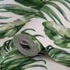 Green Palm Trees Embossed Wallpaper, Rich Textured Wallcovering, Large 114 sq ft Roll, Washable, Sturdy, Plants Leaves, Green Wall Decor - Walloro High End Wallcoverings & More