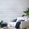 Horizontal Striped Wallpaper, Silver Shiny Glossy Luxry Non-Woven Wallcovering, Non-Woven, Non-Pasted - Walloro High End Wallcoverings & More