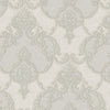 Italian Damask Embossed Wallpaper, Light Gray Sparkling Neutral Colors Luxury Wallcovering, 3D Textured, Non-Woven, Non-Pasted - Walloro High End Wallcoverings & More