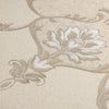 Italian Damask Embossed Wallpaper, Sparkling Neutral Colors Luxury Wallcovering - Walloro High End Wallcoverings & More