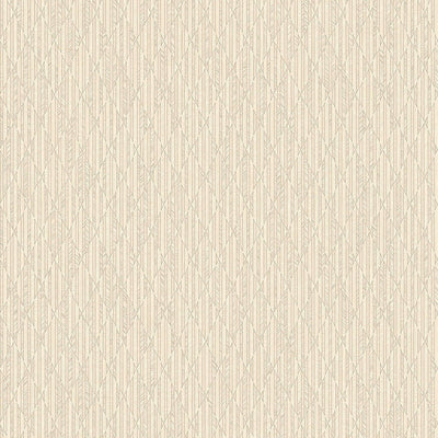 Ivory Diamond Shapes Wallpaper, Shiny 3D Deep Embossed Lines Stylish Modern Wallcovering - Walloro High End Wallcoverings & More