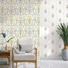 Ivory Stylish Embossed Textured Wallpaper, Modern Ikat Stripeed Wallcovering - Walloro High End Wallcoverings & More