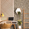 Jute Basket Weave Chevron Wallpaper, Brown 3D Deep Embossed Non-Woven Braided Geometric Pattern - Walloro High End Wallcoverings & More