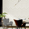 Large Modern Chevron 3D Embossed Wallpaper, White Modern Rich Textured Wallcovering, Non-Pasted, Large 114 sq ft Roll - Walloro High End Wallcoverings & More