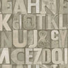 Letters Wallpaper, Rich Textured Wallcovering, Traditional, Light Color, Extra Large 114 sq ft Roll, Washable, Alphabet Wallpaper - Walloro High End Wallcoverings & More