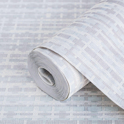 Light Blue Realistic Basket Weave Wallpaper, 3D Deep Embossed Premium Wallcovering - Walloro High End Wallcoverings & More