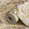 Light Brown Luxury Paisley Deep Embossed Wallpaper, Traditional Rich Textured Wallcovering - Walloro High End Wallcoverings & More