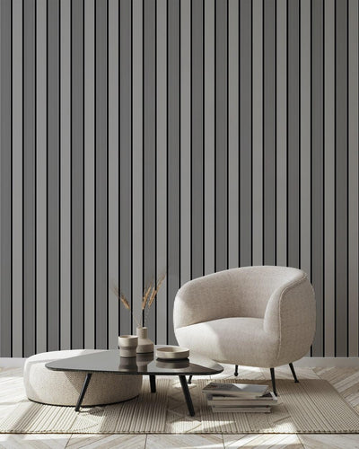 Light Gray Black Wall Panel, PS Wall Home Decoration Panel-Premium Quality - Walloro High End Wallcoverings & More