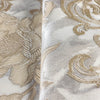 Light Gray Damask Flower Baroque Wallpaper, 3D Glitter Sparkling Rococo Vintage Wall Decor - Walloro High End Wallcoverings & More