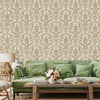 Light Gray, Gold Timeless Ornate Embossed Wallpaper, Fabric Like Rich Textured Luxury Wallcovering Design - Walloro High End Wallcoverings & More