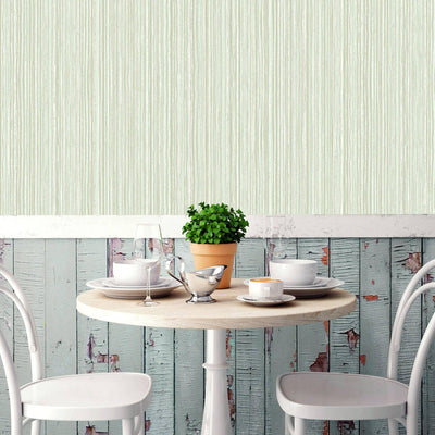 Light Green Modern Embossed Striped Wallpaper, Plain Solid Color Textured Wallcovering - Walloro High End Wallcoverings & More