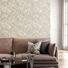 Light Neutral Washed Distressed Wallpaper, Rich Damask Textured Embossed Wallcovering, Large 114 sq ft Roll, Washable, Rusted, Abstract - Walloro High End Wallcoverings & More