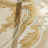 Luxury Deep Embossed Damask Wallpaper, Gold, Off White, Home & Commercial Use Decorative Wallcovering, Washable, Sturdy - Walloro High End Wallcoverings & More