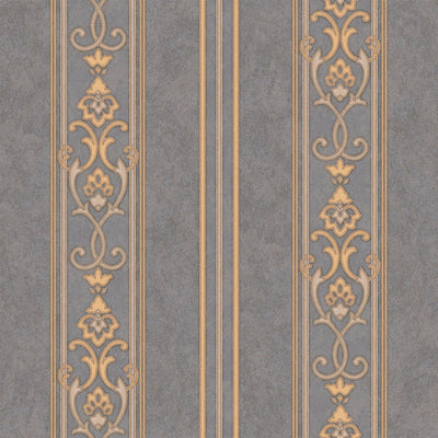 Luxury Deep Embossed Striped Wallpaper, Dark Washed Damask 3D Textured Wallcovering, Traditional, Large 114 sqft Roll, Living Room Wallpaper - Walloro High End Wallcoverings & More