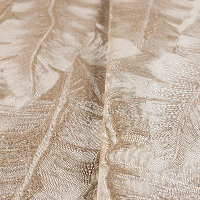 Luxury Leaf Pattern Wallpaper, Beige Embossed Botanical Tropical Exotic Wallcovering, Plants Tropical Design - Walloro High End Wallcoverings & More