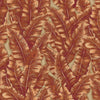 Luxury Leaf Pattern Wallpaper, Orange, Red Embossed Botanical Tropical Exotic Wallcovering, Plants Tropical Design - Walloro High End Wallcoverings & More