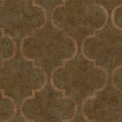 Luxury Moroccan Embossed Wallpaper, Rich Textured Wallcovering, Traditional, Shiny Dark Brown, Extra Large 114 sq ft Roll, Washable, Elegant - Walloro High End Wallcoverings & More