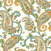 Luxury Paisley Deep Embossed Wallpaper, White Vivid Colors Traditional Rich Textured Wallcovering - Walloro High End Wallcoverings & More