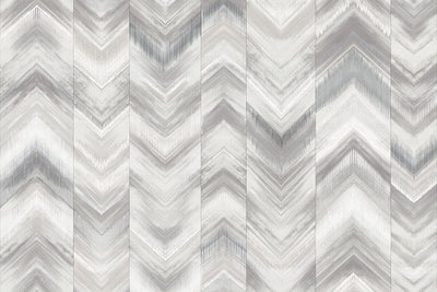 Modern Chevron Wall Mural, White Oversized Large Herringbone Wallpaper, Custom Size Geometric Wall Covering, Non-Woven, Non-Pasted, Removable - Walloro High End Wallcoverings & More