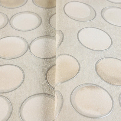 Modern Circles Geometric Wallpaper, Rich Textured Embossed Wallcovering, Traditional, Luxury Wallpaper, Extra Large 114 sq ft Roll, Washable - Walloro High End Wallcoverings & More