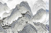 Mountains Scenic Wall Mural, White Landscape Wallpaper, Modern Custom Size Wall Covering, Non-Woven, Non-Pasted, Washable, Removable, Extra Large Wall Covering - Walloro High End Wallcoverings & More