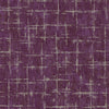 Purple Abstract Metallic Lines Wallpaper, 3D Deep Embosed Silver Gold Rustic Geometric Interior Decor - Walloro High End Wallcoverings & More