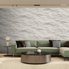 Realistic 3D Embossed Marble Wallpaper, Light Blue Nature Inspired Modern Stone Marbled Effect Wallcovering - Walloro High End Wallcoverings & More