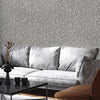 Shimmering Geometric Shapes Wallpaper, Silver Deep Embossed Asymmetrical Design Wallcovering - Walloro High End Wallcoverings & More