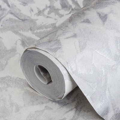 Silver Abstract Shimmering Wallpaper, Modern Luxury Sparkling Solid Color Wall Paper - Walloro High End Wallcoverings & More