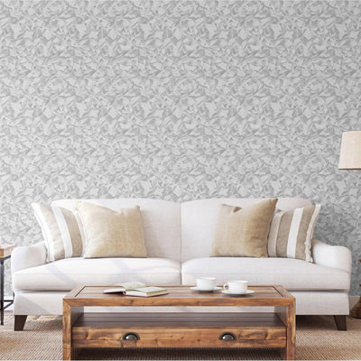 Silver Abstract Shimmering Wallpaper, Modern Luxury Sparkling Solid Color Wall Paper - Walloro High End Wallcoverings & More