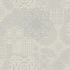 Silver Damask Quilted 3D Embossed wallpaper, Flocked Rich Textured Velvet Feel Luxury Wallcovering - Walloro High End Wallcoverings & More