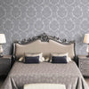 Silver Rich Baroque Damask Wallpaper Deep Embossed Shimmering Vintage Design - Walloro High End Wallcoverings & More