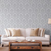 Silver Rich Baroque Damask Wallpaper Deep Embossed Shimmering Vintage Design - Walloro High End Wallcoverings & More