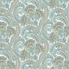 Stylish Paisley Wallpaper, Textured Wallcovering, Large 114 sq ft Roll, Washable, Home Wall Decor, Accent Wall Paper, Washable, Blue Brown - Walloro High End Wallcoverings & More