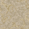 Textured Flowered Beige Gold Embossed Wallpaper, Home Wall Decor, Aesthetic Wallpaper, Textured Wallcovering Non-Adhesive- 41.7”W X 393”H - Walloro High End Wallcoverings & More