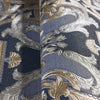 Timeless Design 3D Embossed Damask Wallpaper, Dark Blue, Gold Luxury Velvet Feeling Wallcovering, Large 114 sq ft Roll - Walloro High End Wallcoverings & More