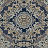 Timeless Design 3D Embossed Damask Wallpaper, Dark Blue, Gold Luxury Velvet Feeling Wallcovering, Large 114 sq ft Roll - Walloro High End Wallcoverings & More