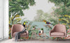 Tropical Wall Mural Art, Birds Forest Nature Theme Wallpaper, Interior Design Wall Covering, Non-Woven, Non-Pasted, Removable, Washable - Walloro High End Wallcoverings & More