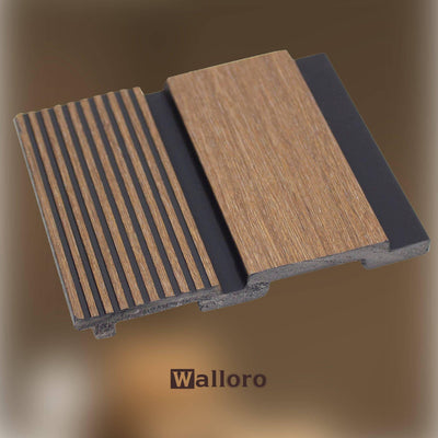 Stylish Wood Grain Wall Panel, PS Wall Home Decoration Panel-Premium Quality - Walloro Luxury 3D Embossed Textured Wallpaper 