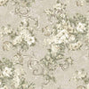 Botanical Flowered Embossed Wallpaper, Home Wall Decor, Aesthetic Wallpaper, Textured Wallcovering Non-Adhesive- 41.7”W X 393”H - Walloro Luxury 3D Embossed Textured Wallpaper 