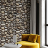 Deep Embossed Stone Pieces Wallpaper, Home Wall Decor, Aesthetic Wallpaper, Textured Wallcovering Non-Adhesive and Non-Peel - Walloro Luxury 3D Embossed Textured Wallpaper 