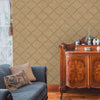 Elegant Moroccan Embossed Wallpaper, Rich Textured Wallcovering, Traditional, Shiny Neutral, Extra Large 114 sq ft Roll, Washable, Removable - Walloro Luxury 3D Embossed Textured Wallpaper 