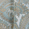 Stylish Paisley Wallpaper, Textured Wallcovering, Large 114 sq ft Roll, Washable, Home Wall Decor, Accent Wall Paper, Washable, Blue Brown - Walloro Luxury 3D Embossed Textured Wallpaper 