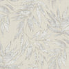 Washed Leaves Embossed Wallpaper, Rich Textured Wallcovering, Large 114 sq ft Roll, Decorative Wall Paper, Ivory Light Plants Trees, Fall - Walloro Luxury 3D Embossed Textured Wallpaper 