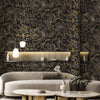 Beautiful Black Marble Gold Spark Embossed Wallpaper, Textured Shiny wall Covering for Store & Home, Elegant Wallpaper, Washable, 177 sq ft - Walloro Luxury 3D Embossed Textured Wallpaper 